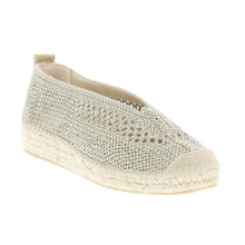 Load image into Gallery viewer, Light Kaki woven espadrille shoe on a white background