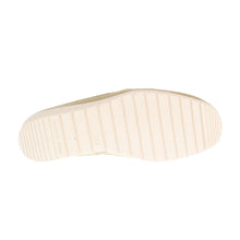 Load image into Gallery viewer, White sandal with brown edging and white sole on a white background
