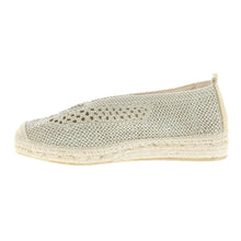 Load image into Gallery viewer, Light Kaki flat espadrille shoe on a white background
