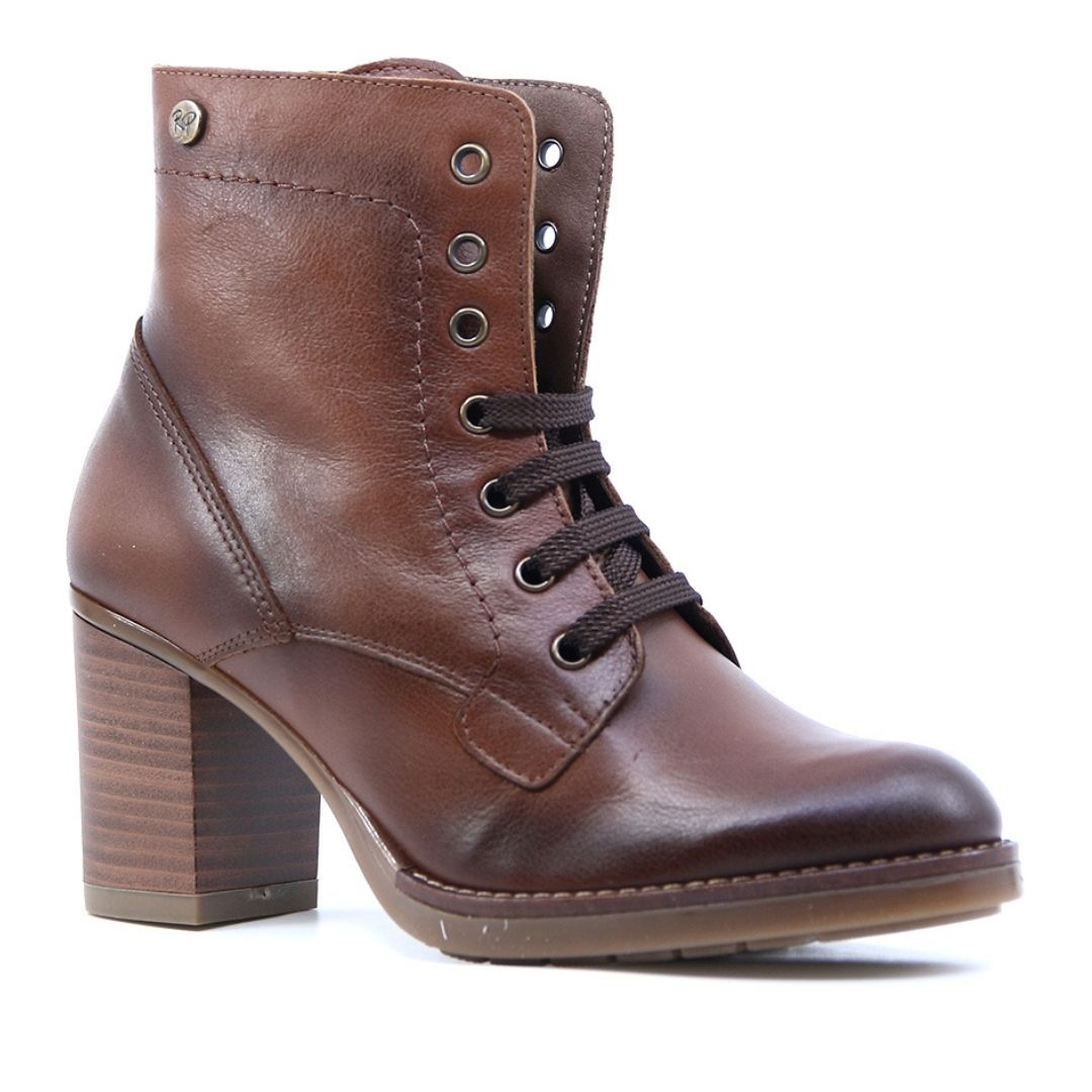 Raquel Perez Natalia Tan Leather Ankle Boot | Spanish Shoes Australia
